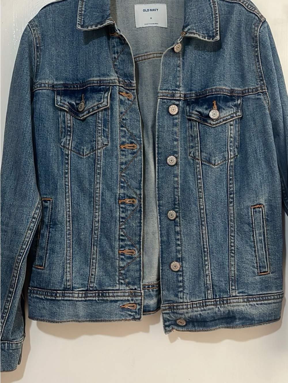 Old Navy Blue Denim Jacket with Button Front